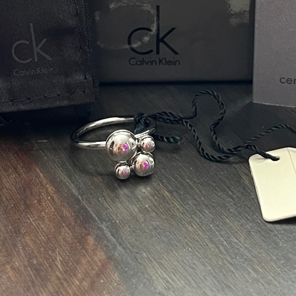 CALVIN KLEIN Stainless Steel Spin Fidget Ring  size 7 NEW - Picture 3 of 4